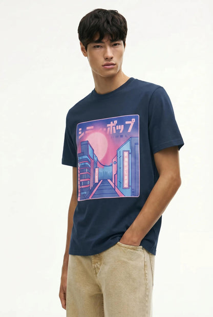 Mens Vaporwave City Tee