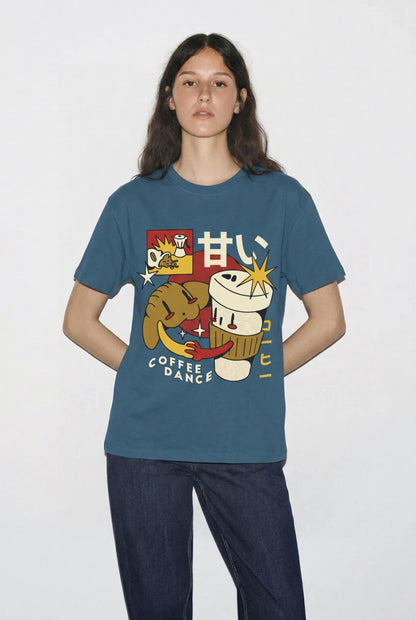 Womens Cartoon Croissant Tee