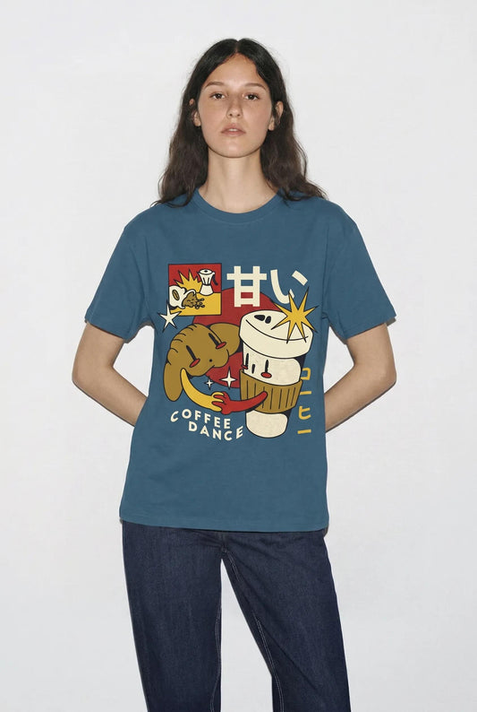 Womens Cartoon Croissant Tee