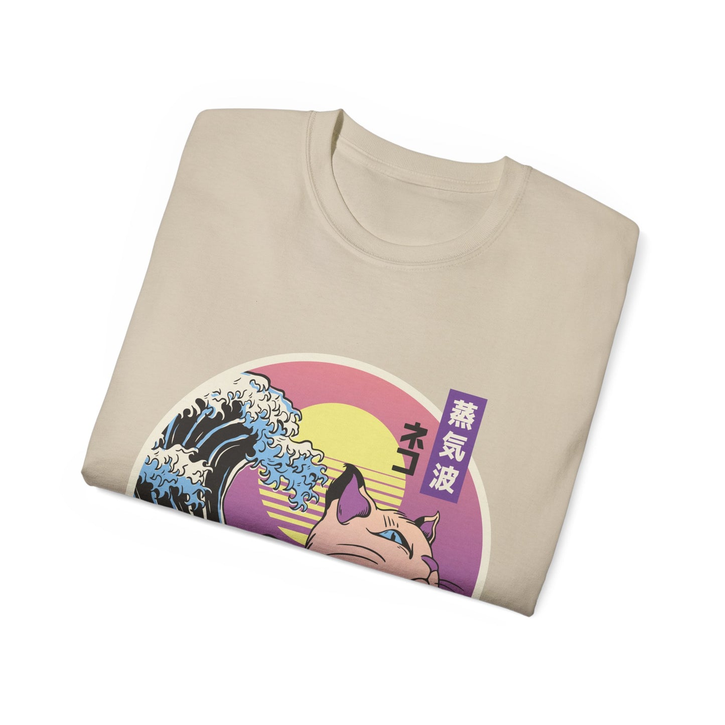 Mens Vaporwave Cat Tee