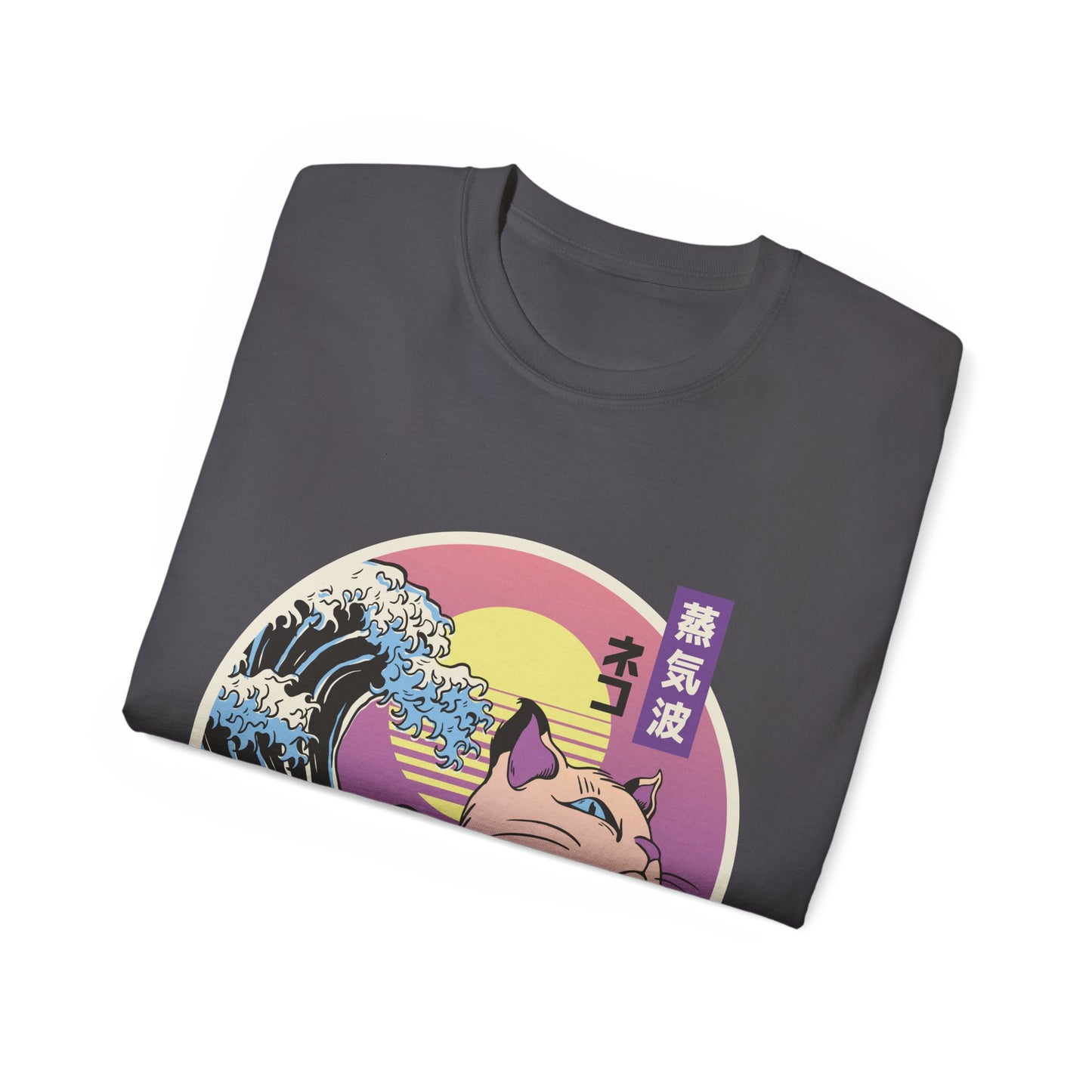 Mens Vaporwave Cat Tee