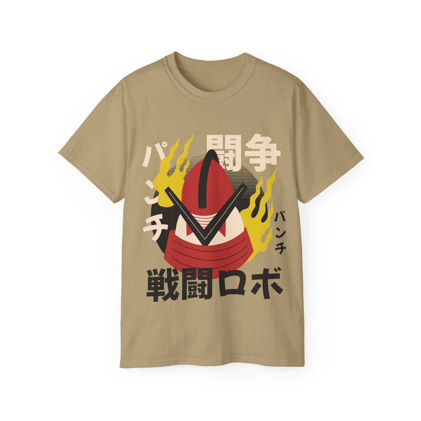 Womens Robot With Fire T-Shirt