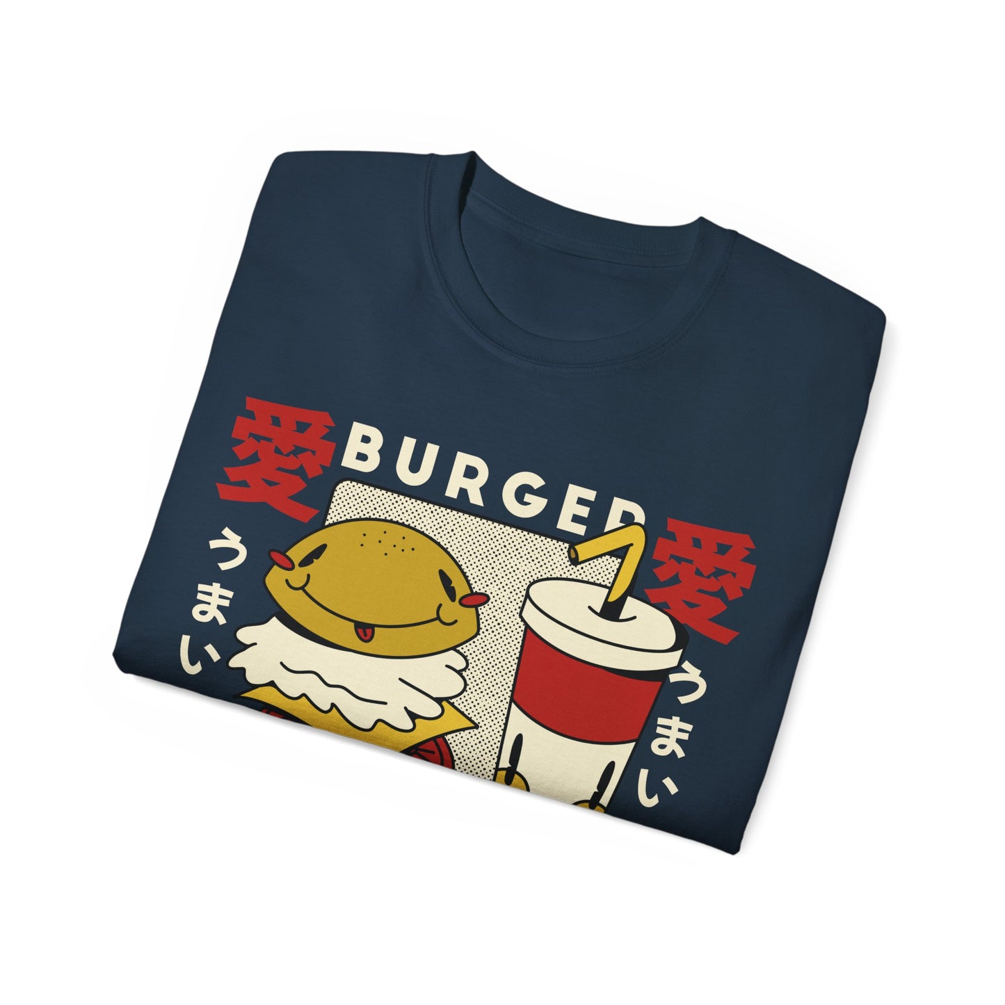 Womens Cartoon Burger & Soda Tee
