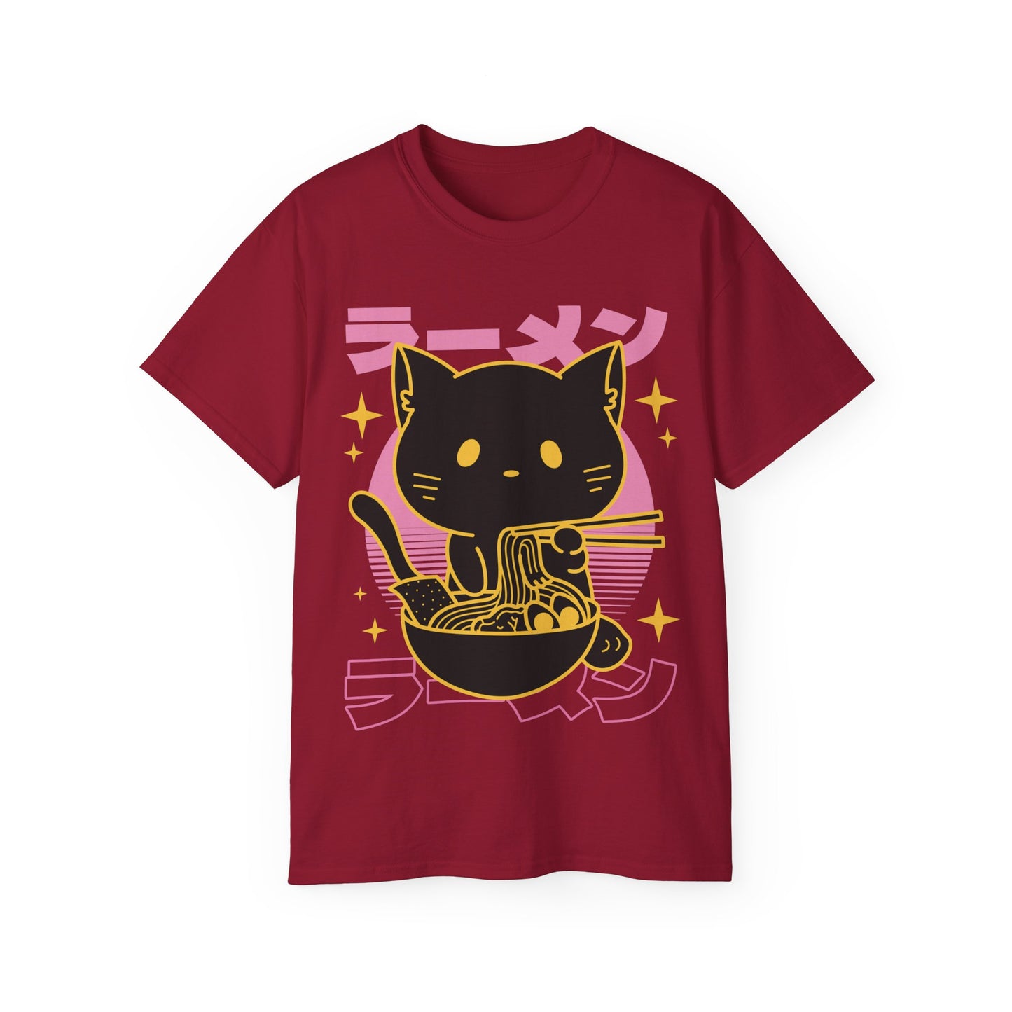 Mens Black Cat Ramen Tee