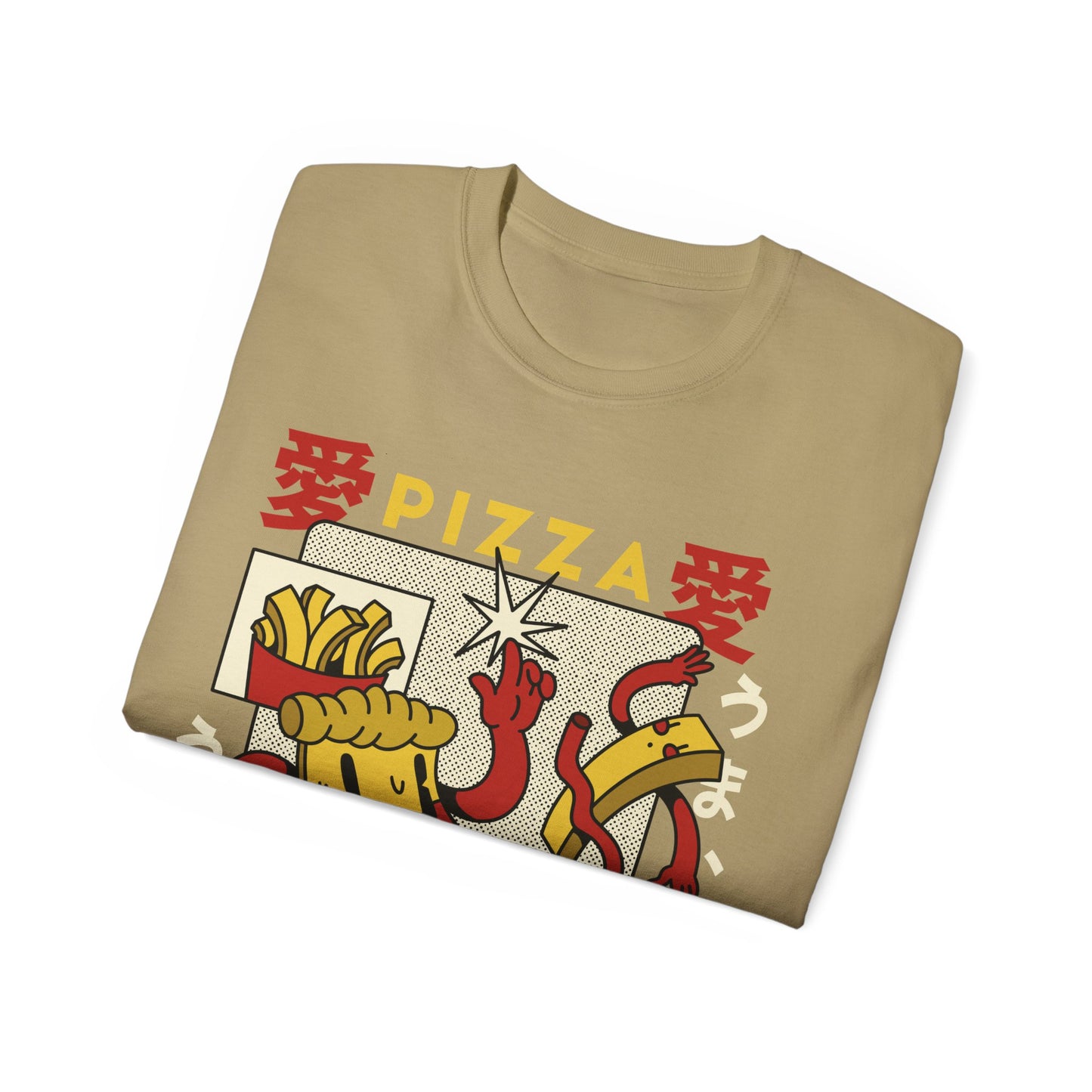 Mens Cartoon Pizza Tee