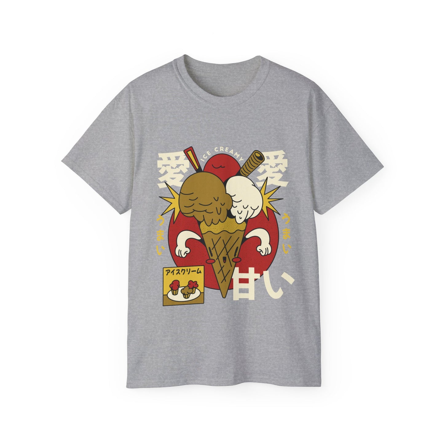 Womens Cartoon Ice Cream Tee