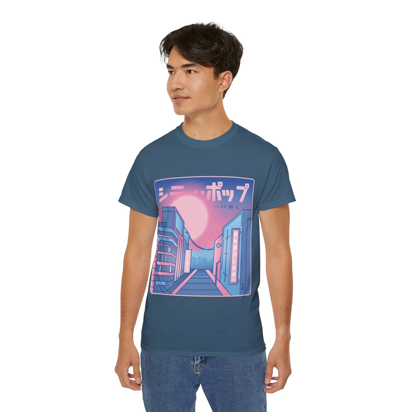 Mens Vaporwave City Tee