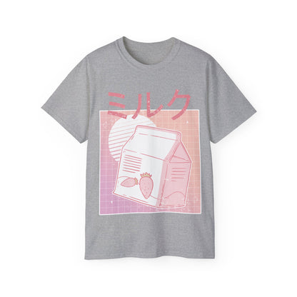 Mens Vaporwave Strawberry Milk Tee