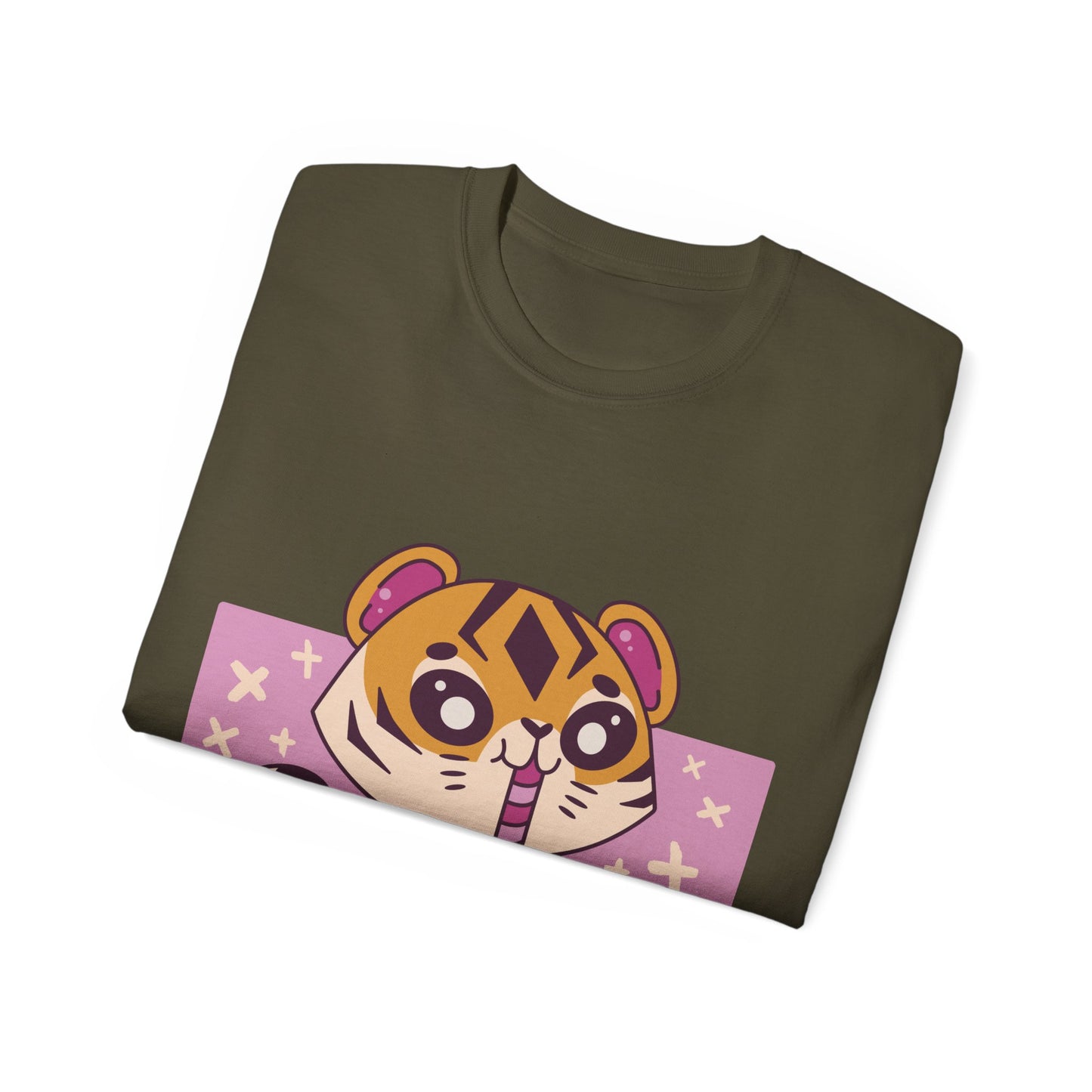 Mens Kawaii Tiger Tea Tee