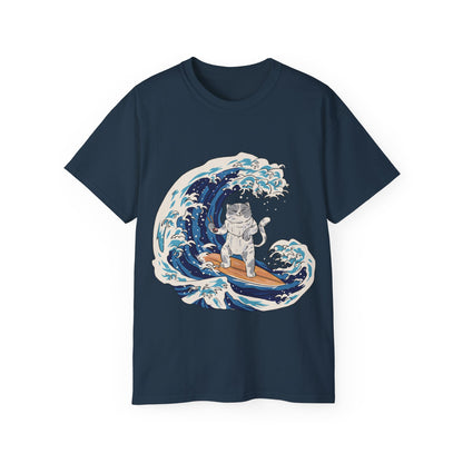 Mens Cat Surfing Tee 2