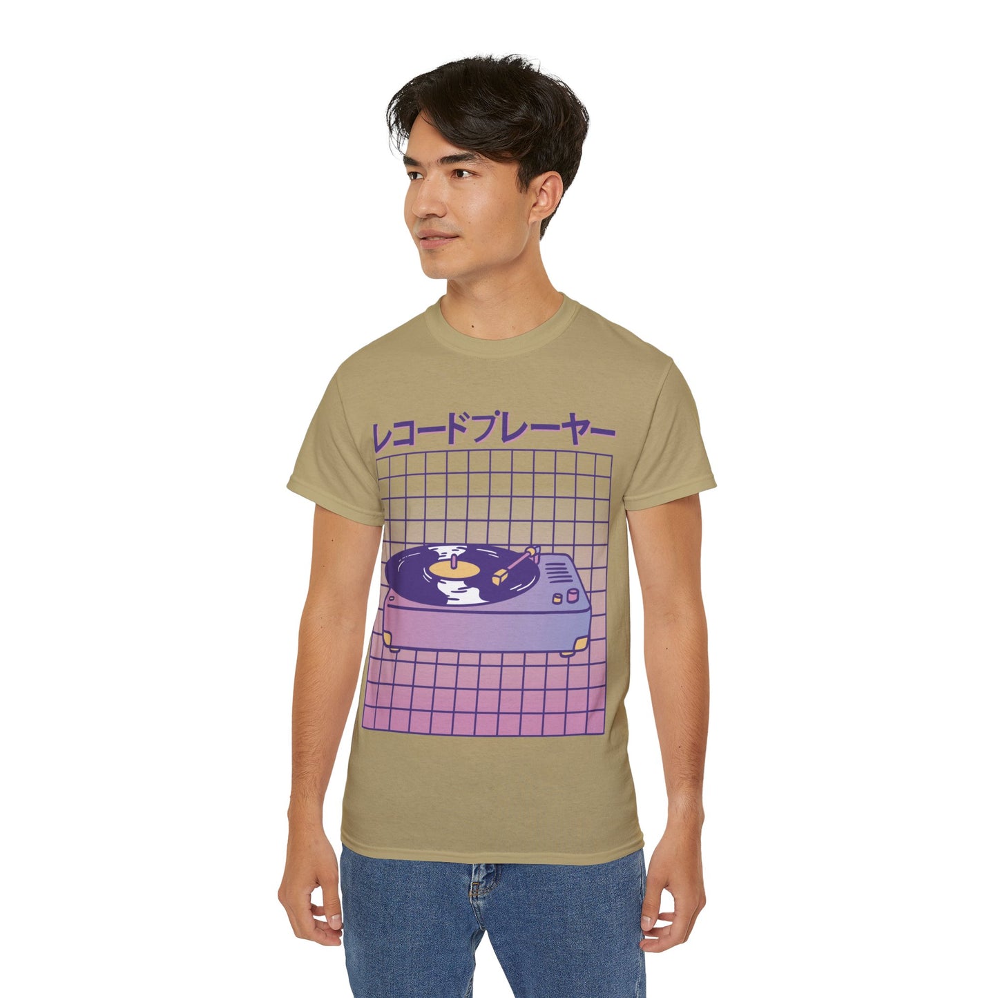 Mens Vaporwave Turntable Tee