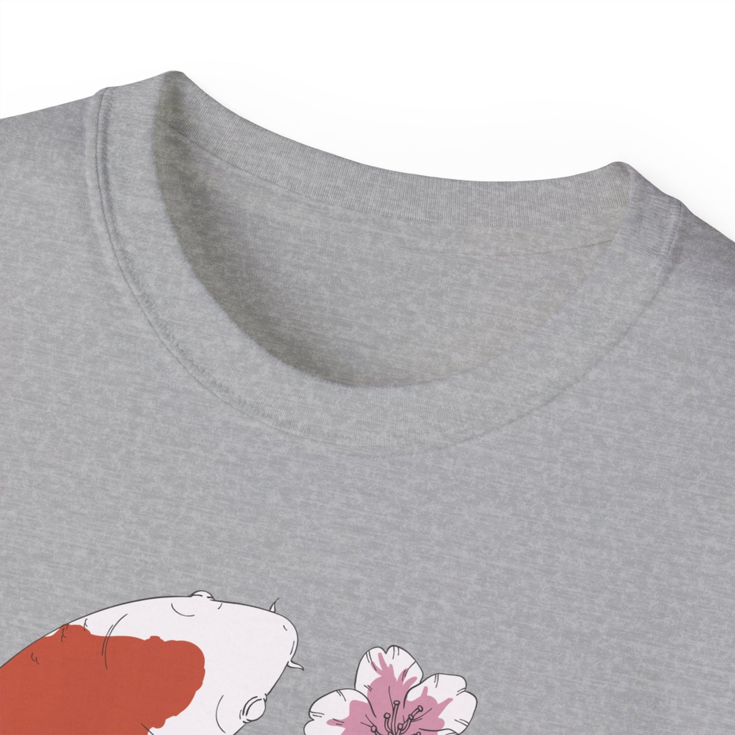 Womens Koi Fish & Flowers Tee