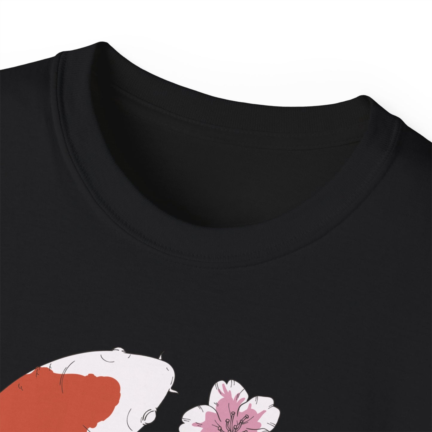Womens Koi Fish & Flowers Tee