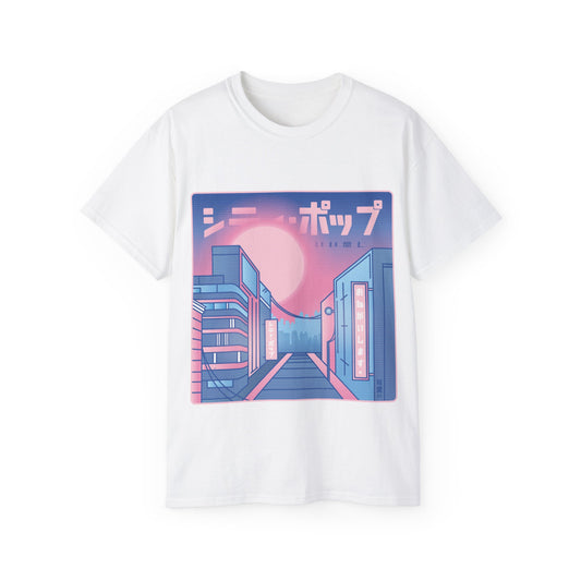 Womens Vaporwave City T-Shirt