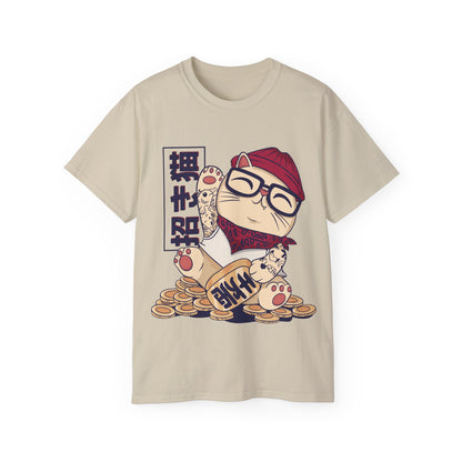 Mens Cool Maneki Neko Tee