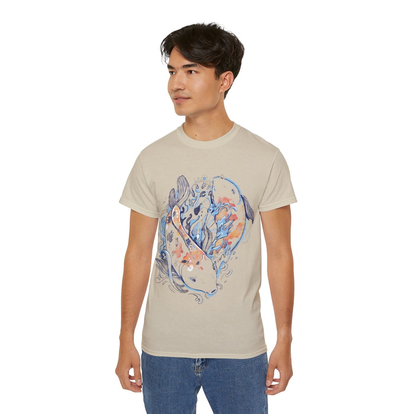 Mens Koi Watercolour Tee