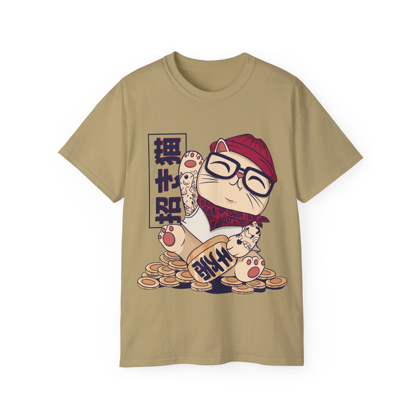 Mens Cool Maneki Neko Tee