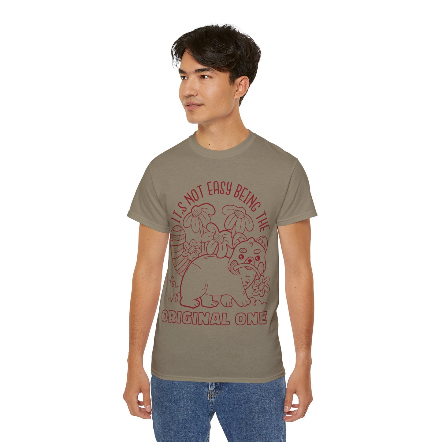 Mens Red Panda Original One Tee