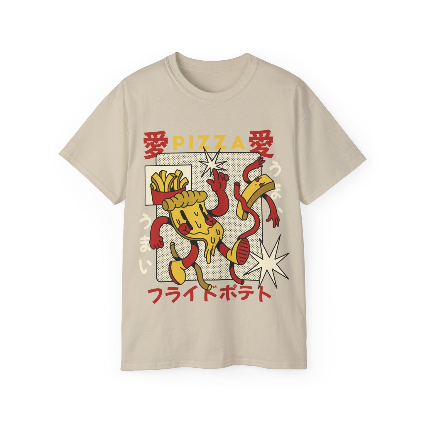 Mens Cartoon Pizza Tee