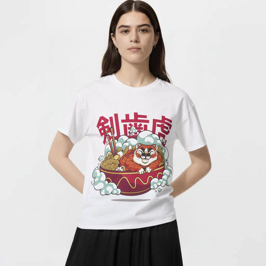 Womens Sleepy Tiger Ramen Tee