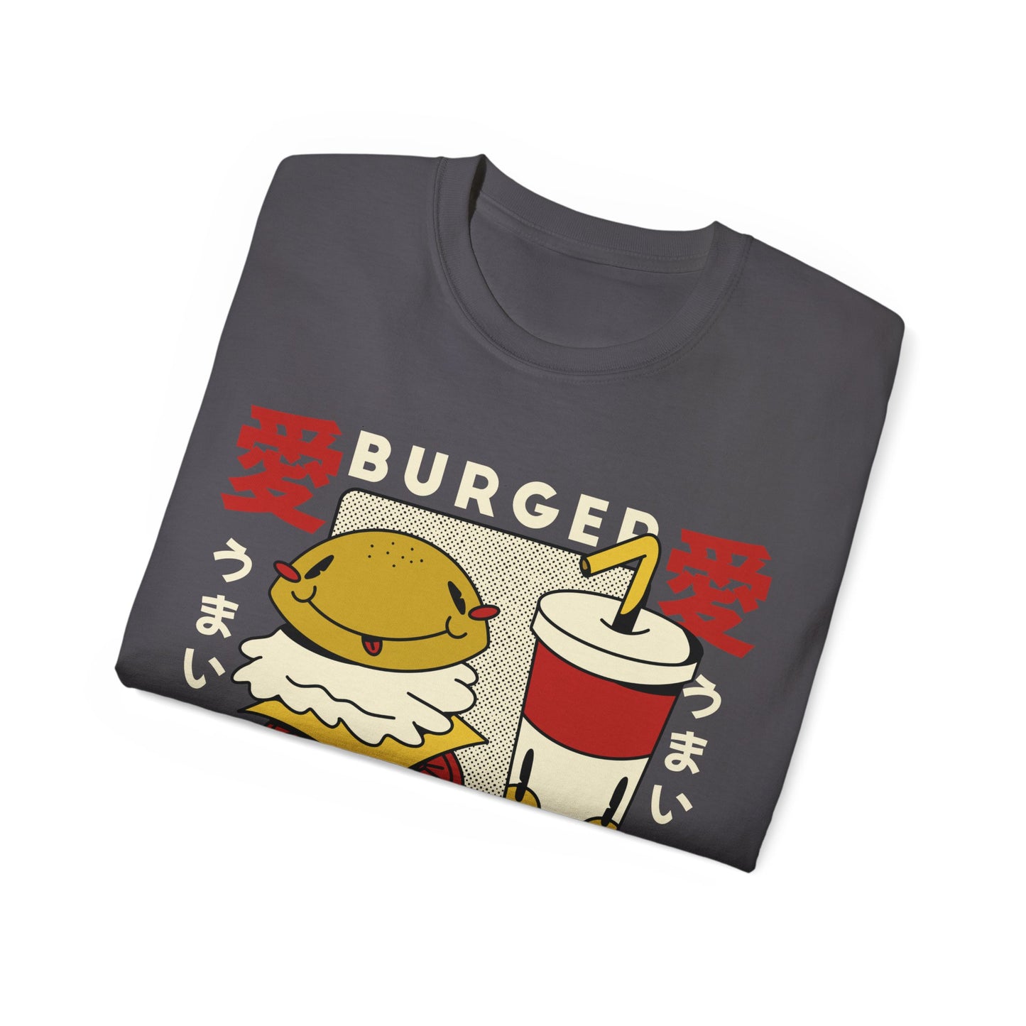 Womens Cartoon Burger & Soda Tee