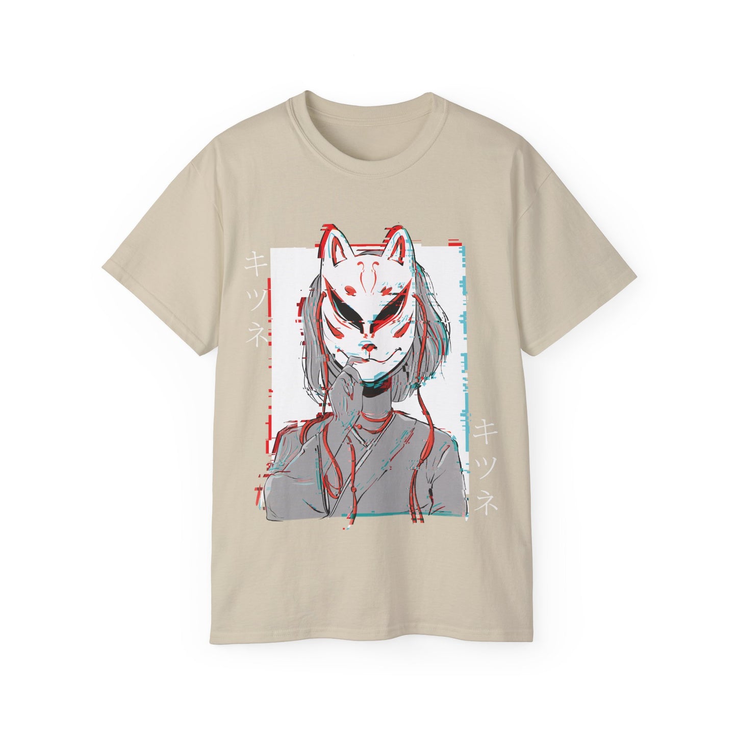 Mens Kitsune Mask Glitch Tee