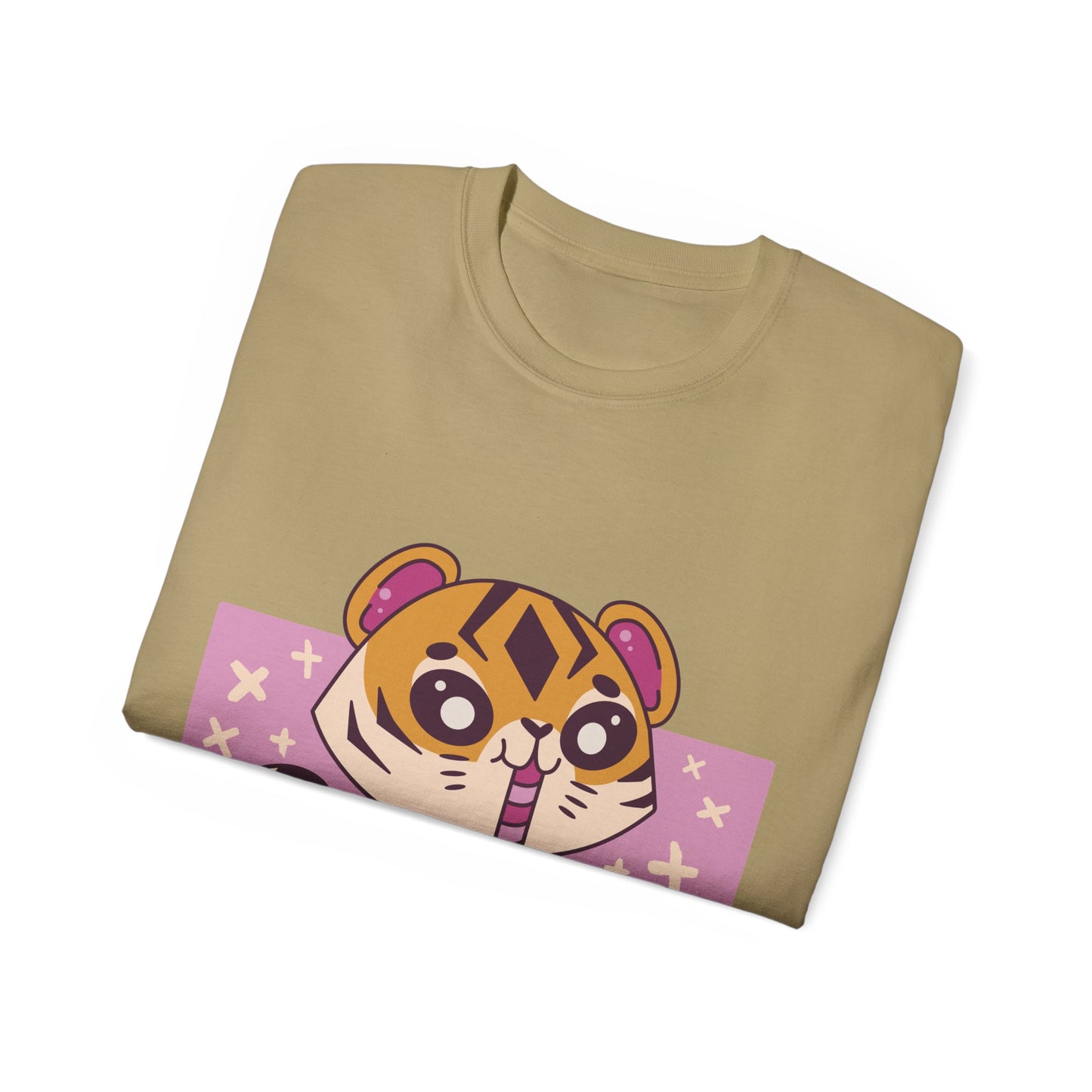 Mens Kawaii Tiger Tea Tee