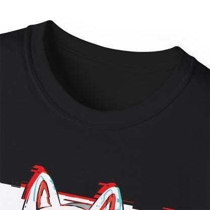 Womens Kitsune Mask Glitch T-Shirt