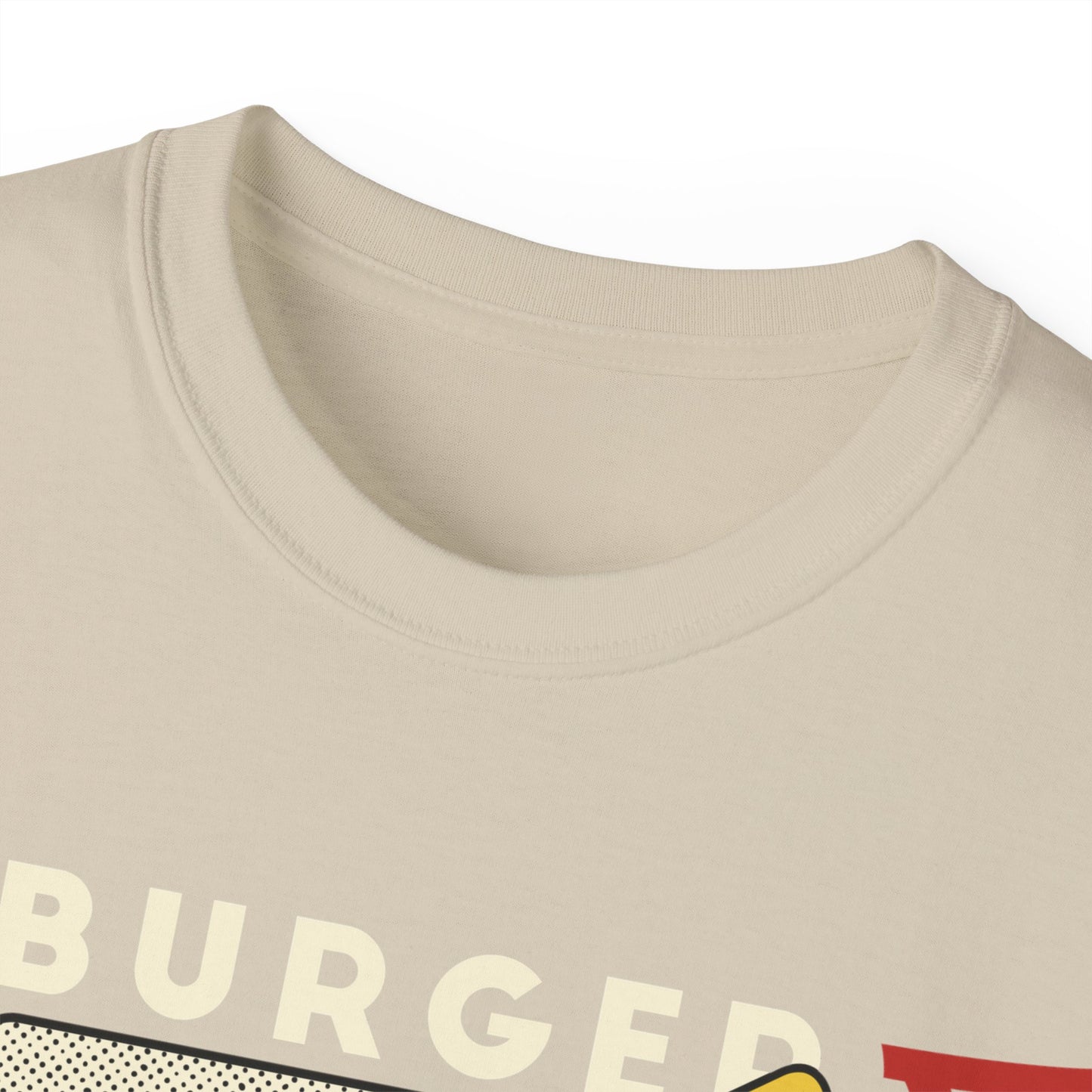 Womens Cartoon Burger & Soda Tee