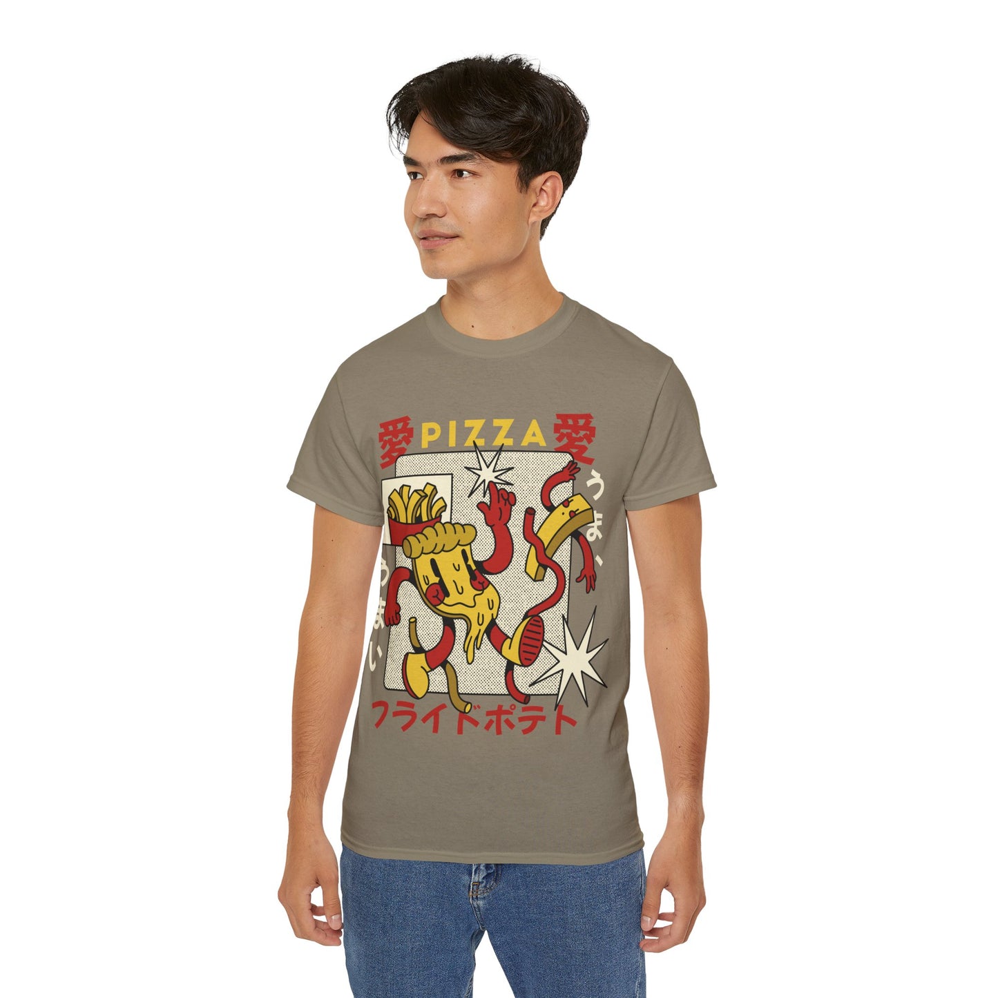 Mens Cartoon Pizza Tee