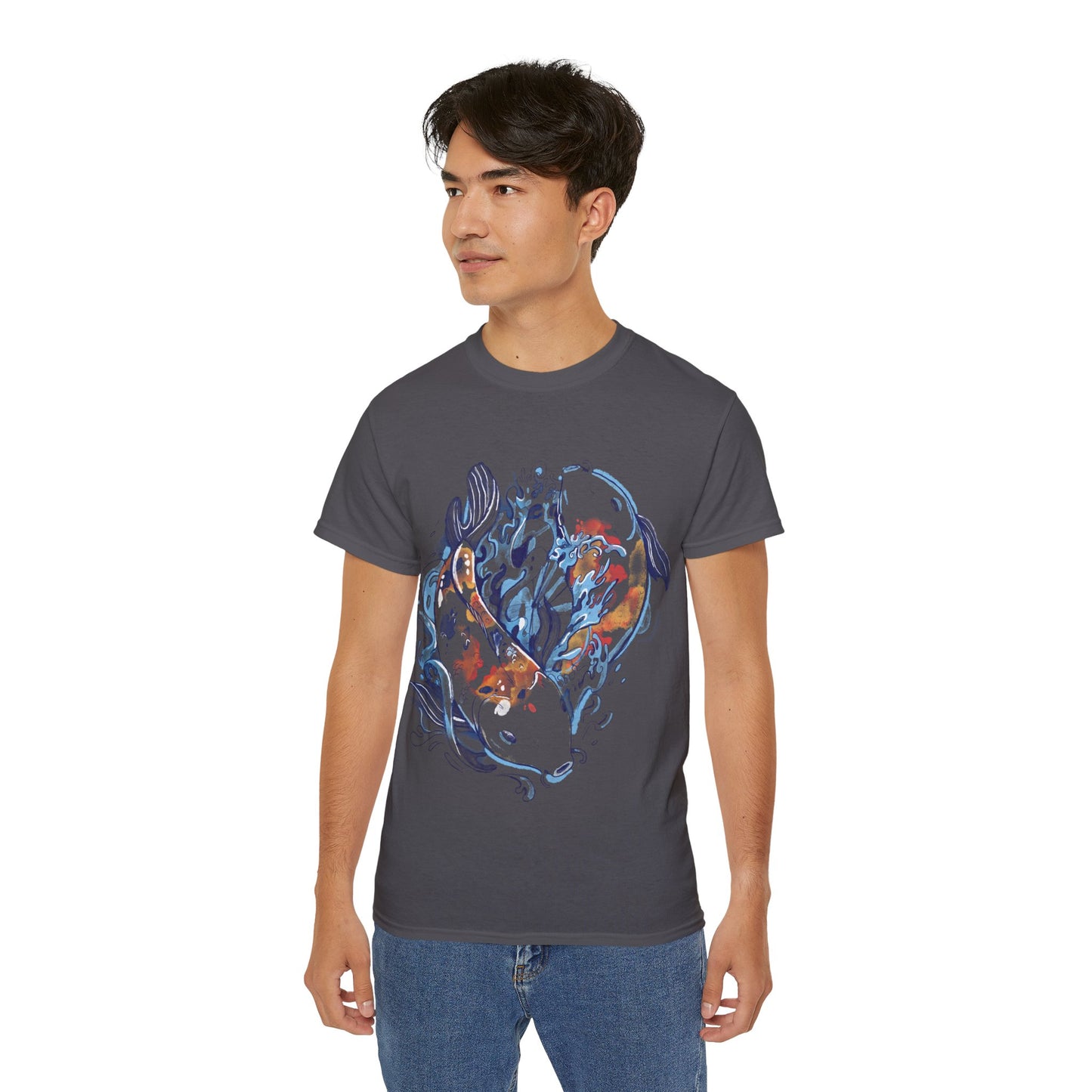 Mens Koi Watercolour Tee