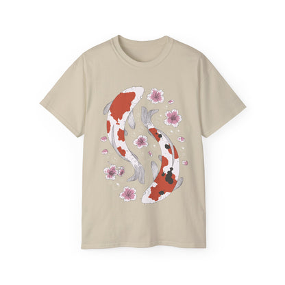 Mens Koi Fish & Flowers Tee