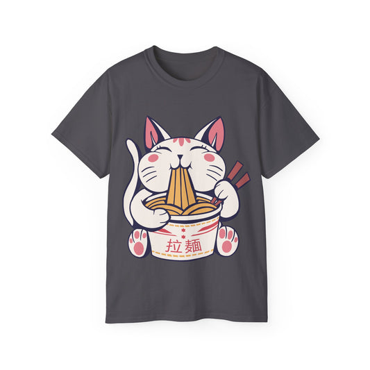 Mens Kawaii Ramen Cat Tee