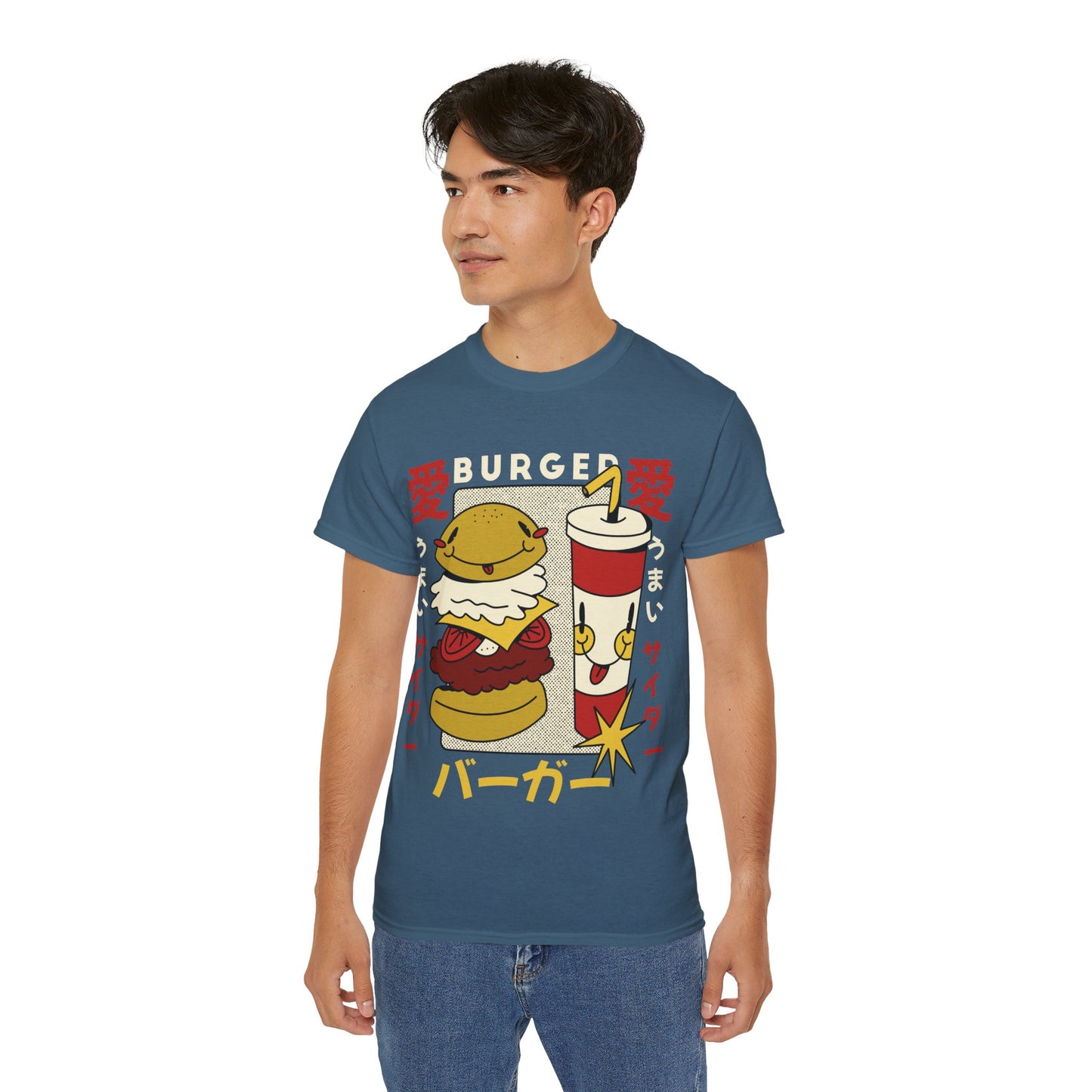 Mens Cartoon Burger & Soda Tee