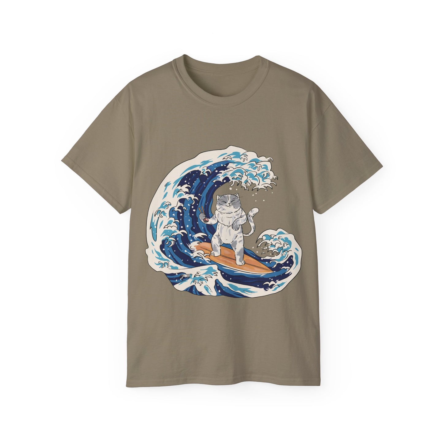 Mens Cat Surfing Tee 2