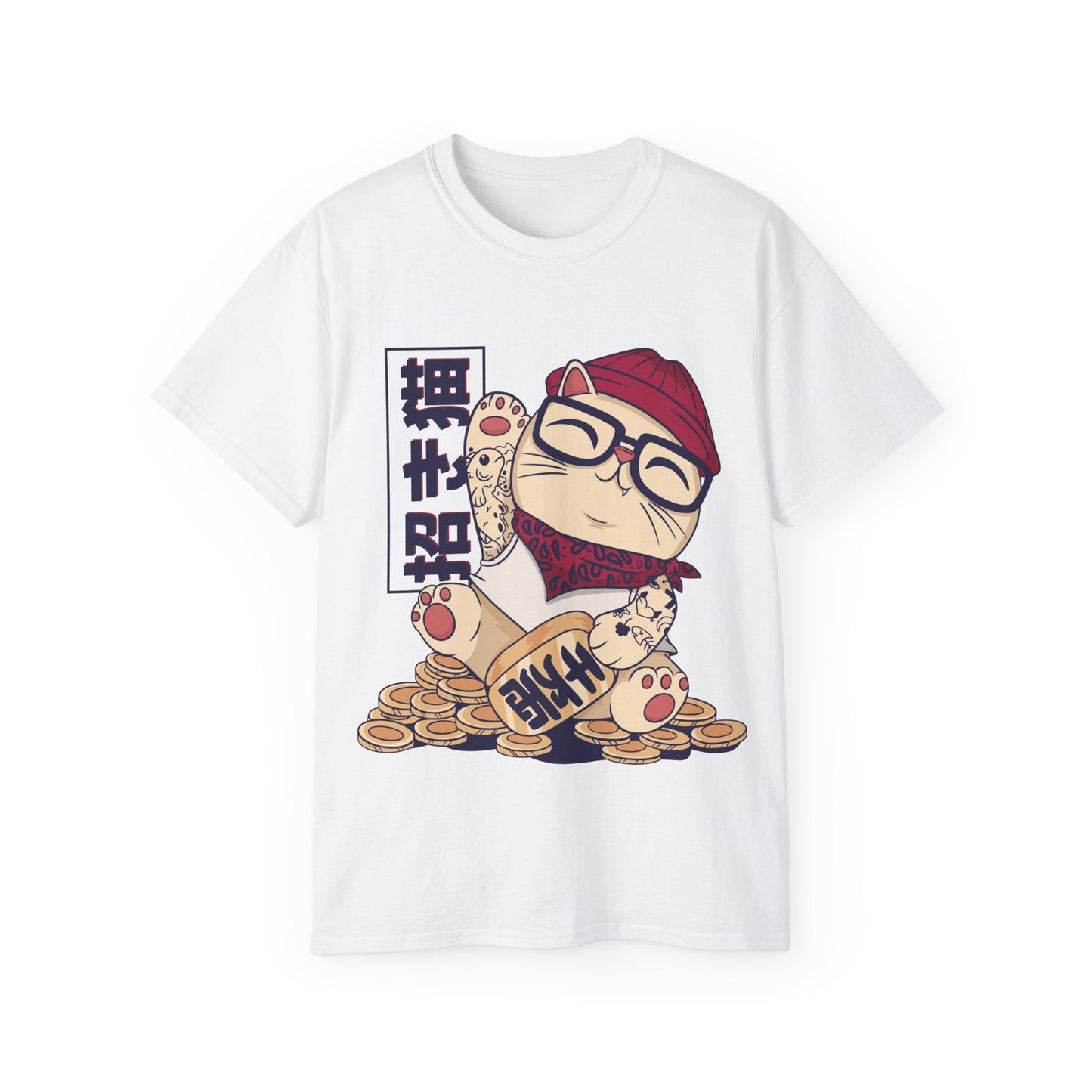 Mens Cool Maneki Neko Tee