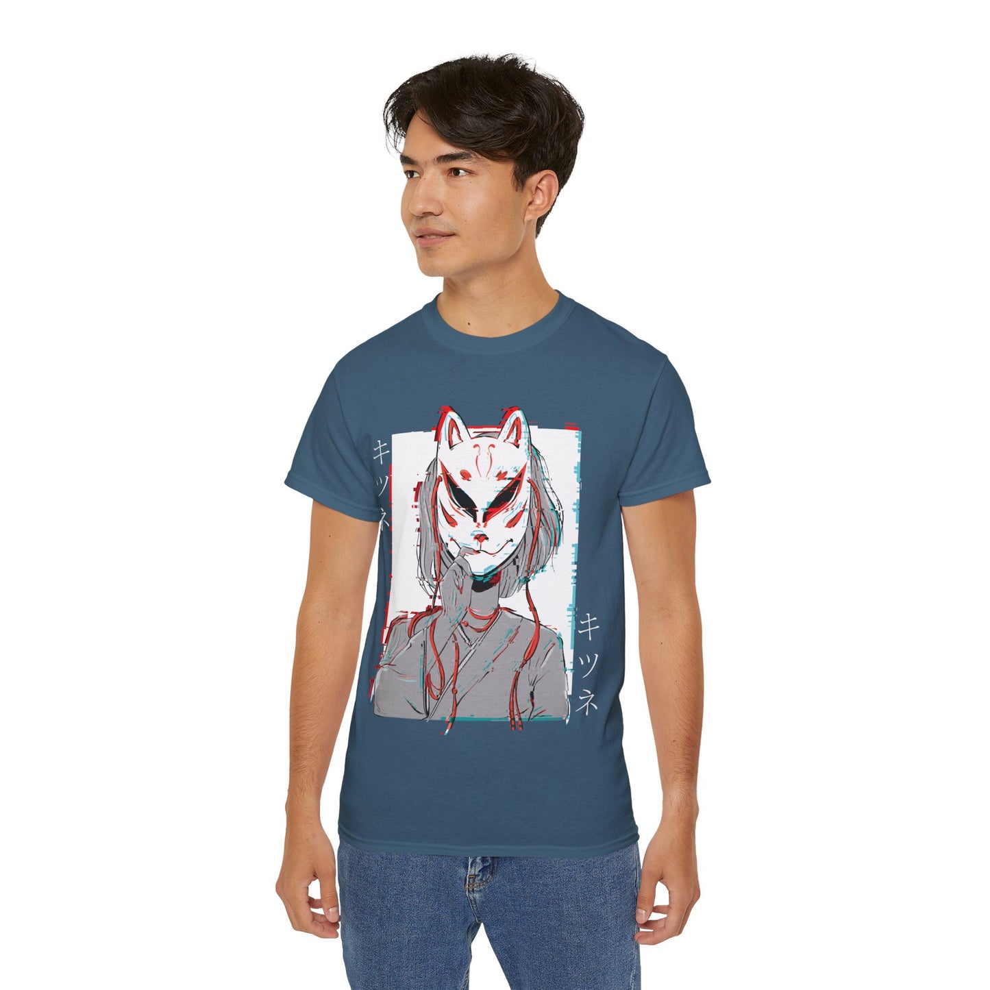 Mens Kitsune Mask Glitch Tee