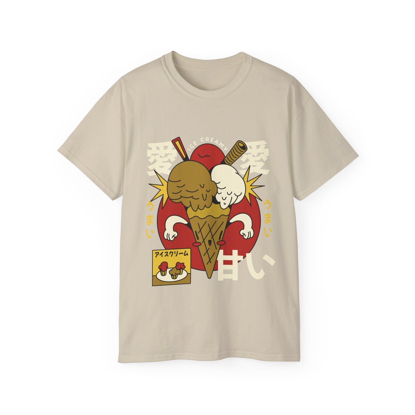 Womens Cartoon Ice Cream Tee