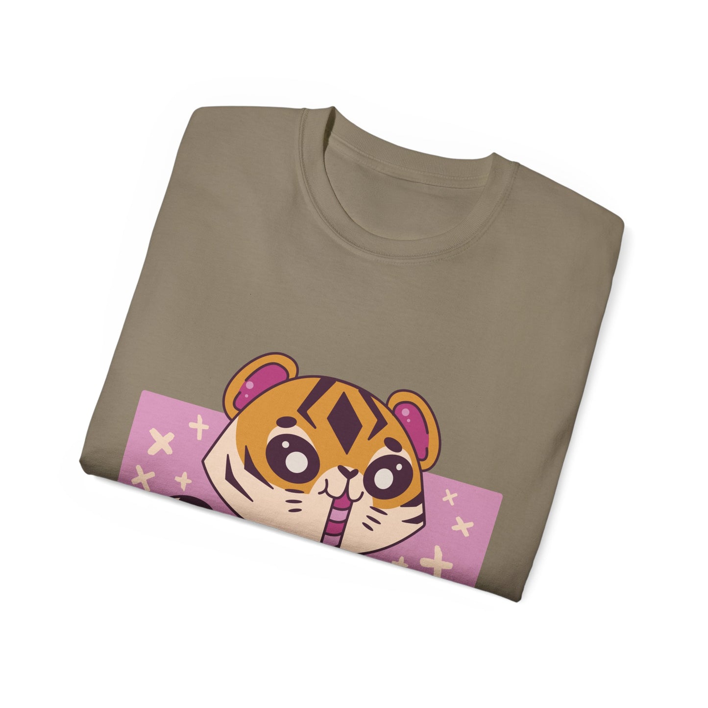 Mens Kawaii Tiger Tea Tee