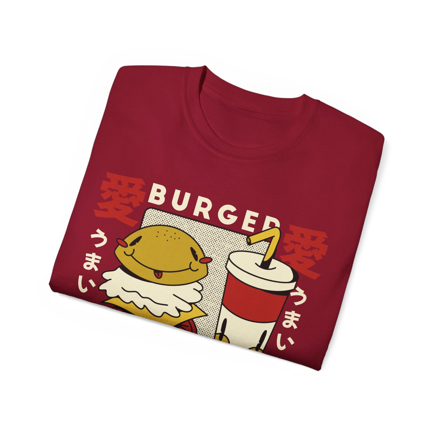 Womens Cartoon Burger & Soda Tee