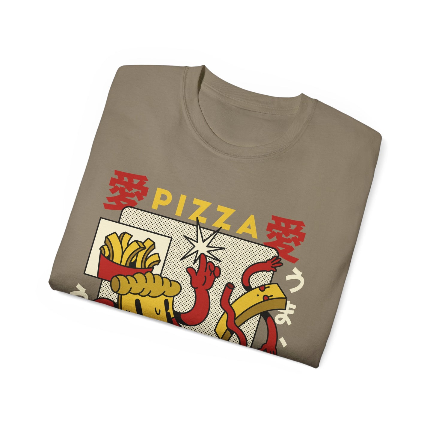 Mens Cartoon Pizza Tee