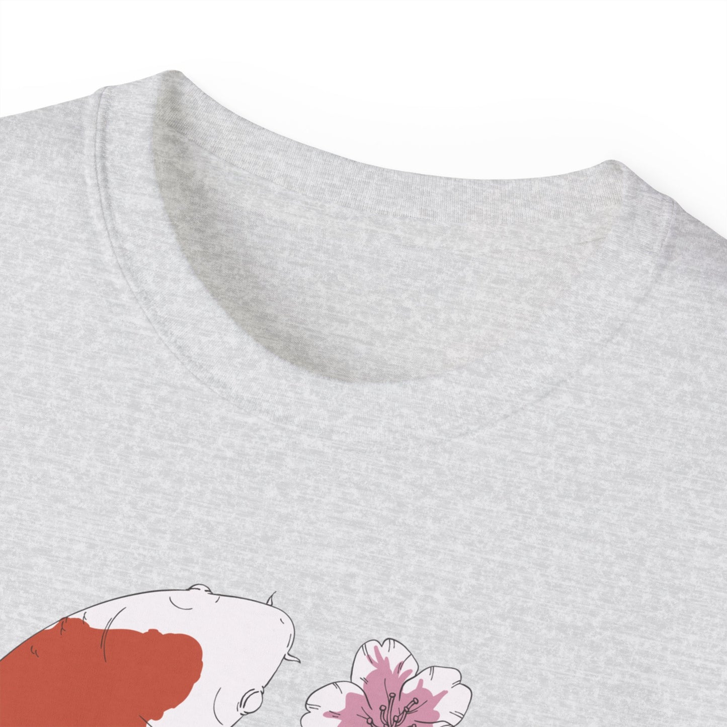 Womens Koi Fish & Flowers Tee