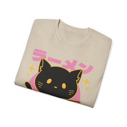 Mens Black Cat Ramen Tee