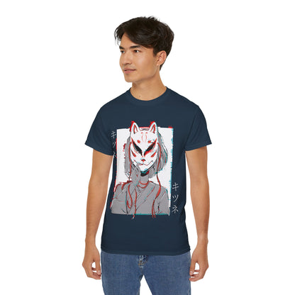 Mens Kitsune Mask Glitch Tee