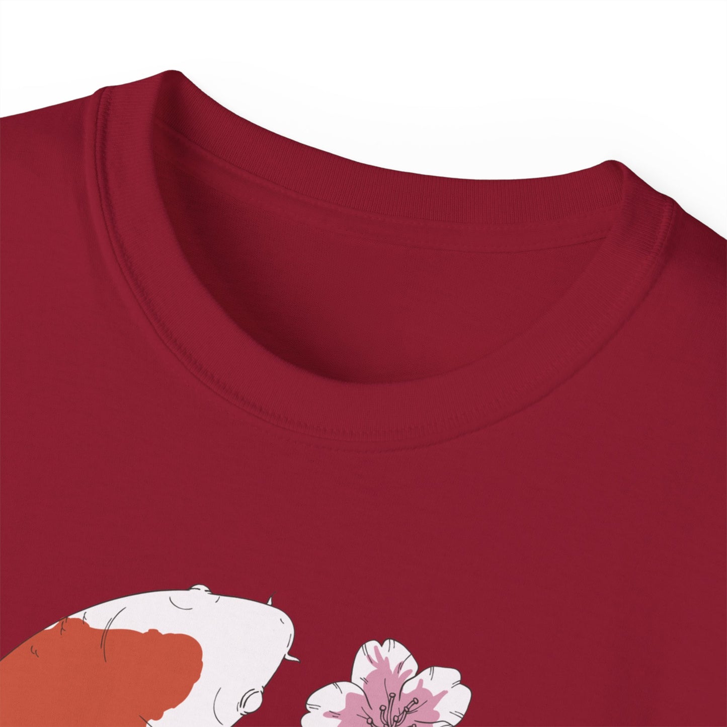 Womens Koi Fish & Flowers Tee
