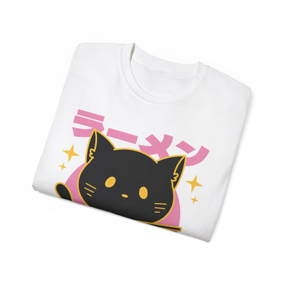 Mens Black Cat Ramen Tee