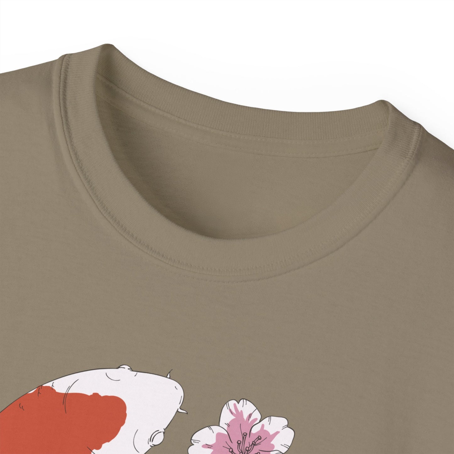 Womens Koi Fish & Flowers Tee