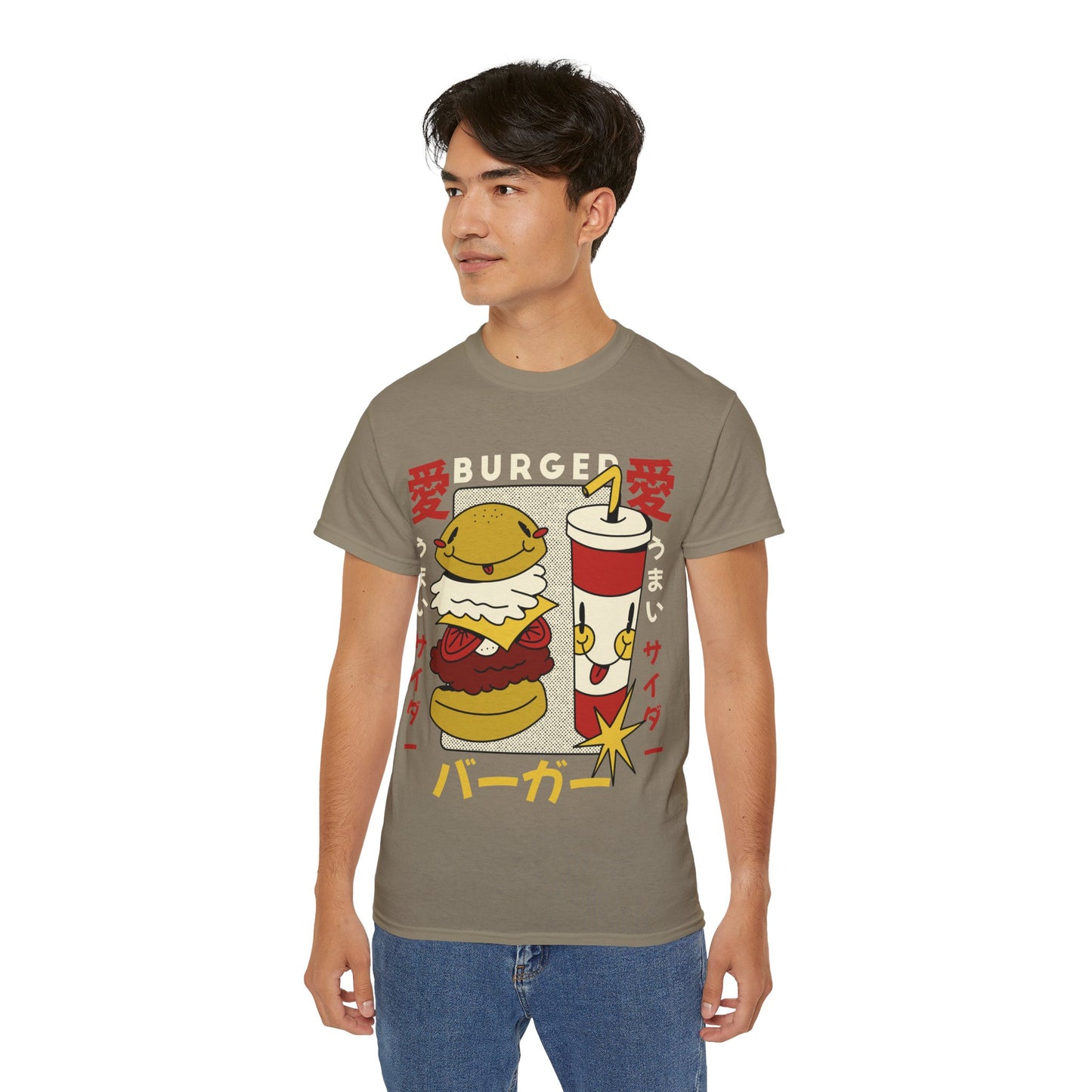 Mens Cartoon Burger & Soda Tee