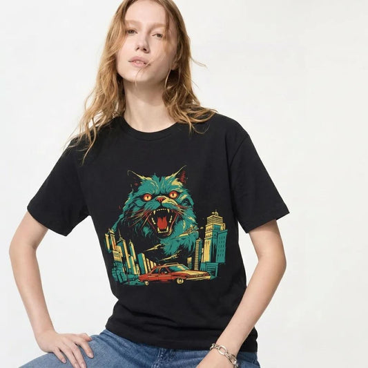 Womens Cat Kaiju Tee