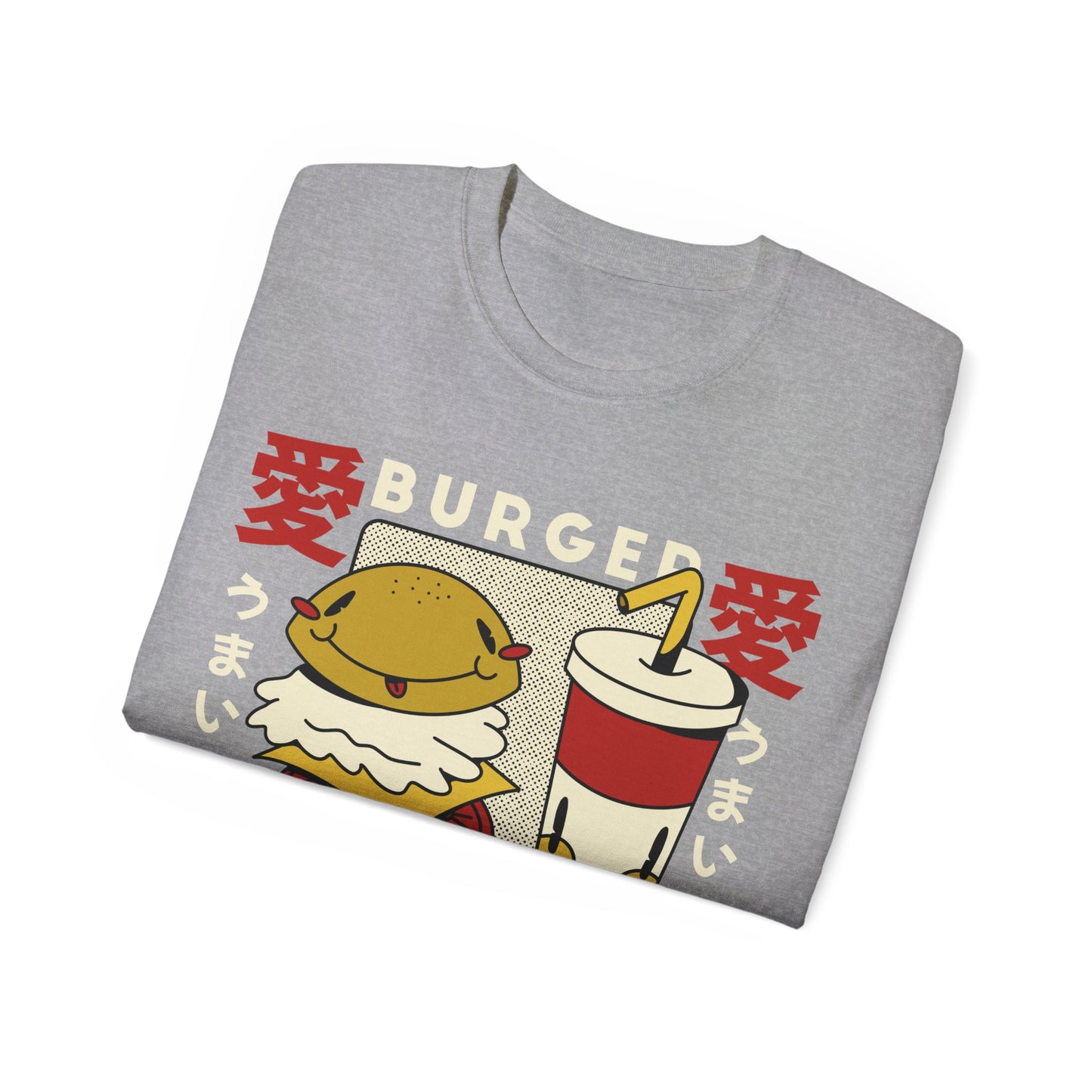 Womens Cartoon Burger & Soda Tee
